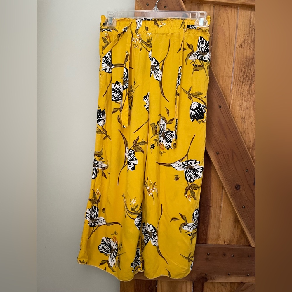 New Look Yellow Floral Maxi Skirt